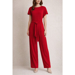 Women's ROBBIE BEE Red Jumpsuit XL